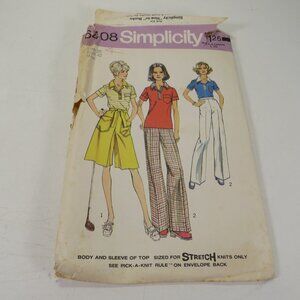 Simplicity 6408 clothing pattern Top, Pants, Culottes Size 20 (stretch fabric)